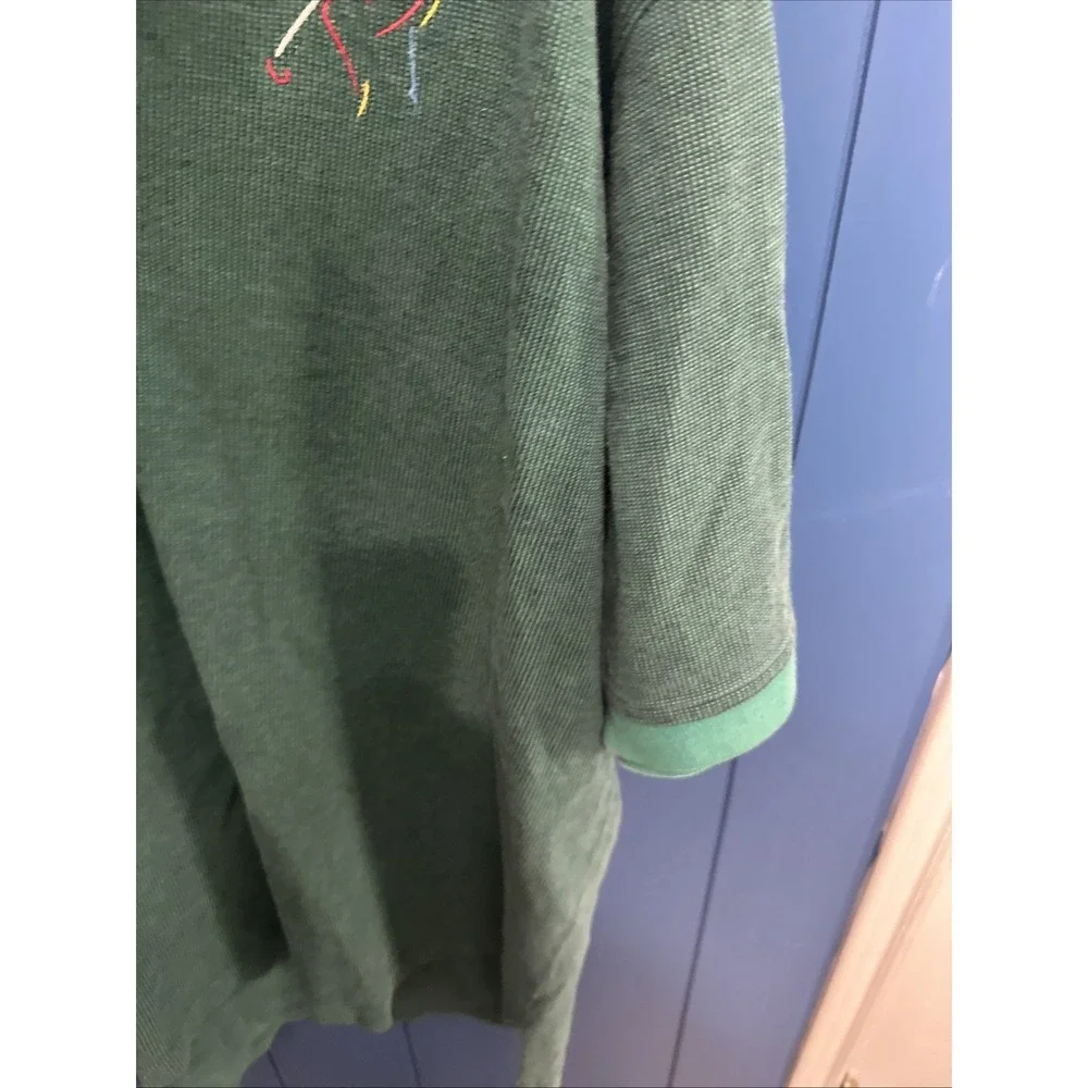 Vintage Jansport Golf Polo Shirt  Mens Size Large Cotton‎ Green Rainbow RARE PGA